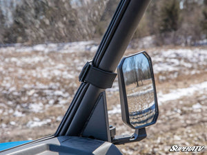 SuperATV scratch-resistant full windshield on a CFMOTO UForce 1000, detail view