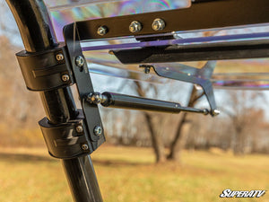 SuperATV CFMOTO UForce 500 Flip Windshield, mounted view