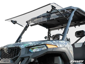 SuperATV flip windshield on a CFMOTO UForce 600, front view