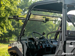 SuperATV flip windshield on a CFMOTO UForce 600, angle view