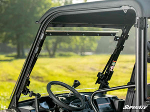 SuperATV flip windshield on a CFMOTO UForce 600, mounted view