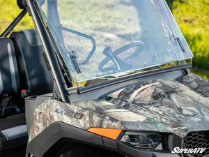 SuperATV flip windshield on a CFMOTO UForce 600, hardware detail