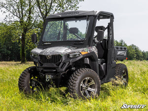 SuperATV glass windshield on a CFMOTO UForce 600, cab view