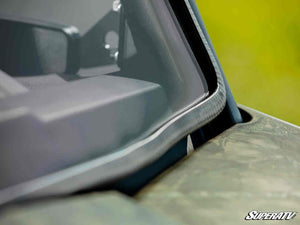 SuperATV half windshield on a CFMOTO UForce 600, detail view