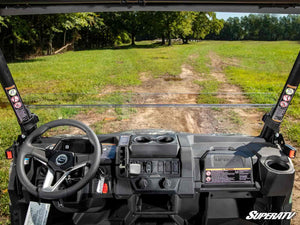 SuperATV half windshield on a CFMOTO UForce 600, mounted view