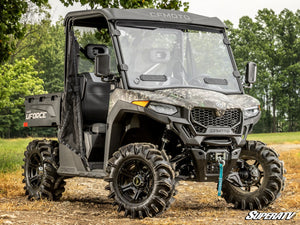 SuperATV vented full windshield on a CFMOTO UForce 600, angle view