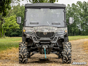 SuperATV vented full windshield on a CFMOTO UForce 600, side view