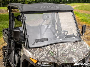 SuperATV vented full windshield on a CFMOTO UForce 600, cab view
