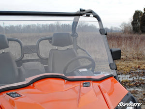 SuperATV full windshield on a CFMOTO UForce 800, installed close-up
