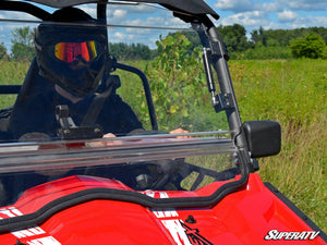 SuperATV CFMOTO ZForce 500/800/1000 Flip Windshield, angle view