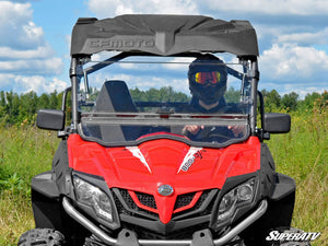 SuperATV CFMOTO ZForce 500/800/1000 Flip Windshield, side view