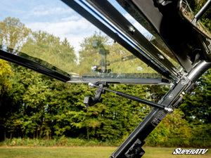 SuperATV flip windshield on a CFMOTO ZForce 800 Trail, cab view