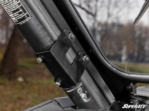 SuperATV glass windshield for the CFMOTO ZForce 800 Trail, mounted view