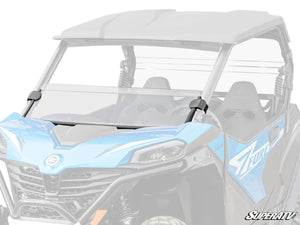 SuperATV half windshield on a CFMOTO ZForce 800 Trail, front view