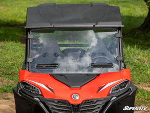SuperATV vented full windshield on a CFMOTO ZForce 800 Trail, alternate angle