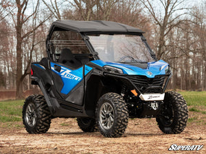 SuperATV full windshield on a CFMOTO ZForce 800 Trail, angle view