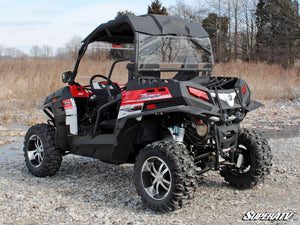 SuperATV rear windshield on a CFMOTO ZForce 800EX, detail view