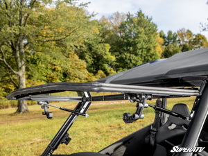 SuperATV flip windshield on a CFMOTO ZForce 950 Trail, alternate angle
