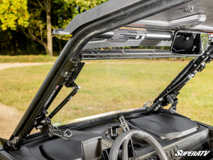 SuperATV flip windshield on a CFMOTO ZForce 950 Trail, profile view