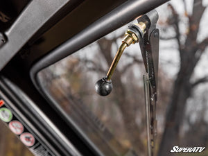 SuperATV glass windshield for the CFMOTO ZForce 950 Trail, alternate angle