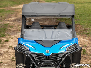 SuperATV half windshield on a CFMOTO ZForce 950 Trail, side view