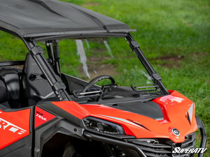 SuperATV vented full windshield on a CFMOTO ZForce 950 Trail, side view