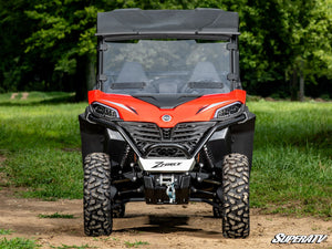 SuperATV vented full windshield on a CFMOTO ZForce 950 Trail, hardware detail