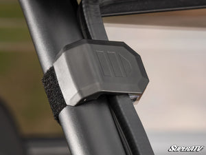 SuperATV full windshield on a CFMOTO ZForce 950 Trail, detail view