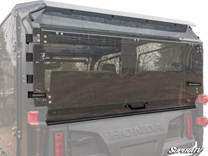 SuperATV rear flip windshield on a Honda Pioneer 1000-5, front view