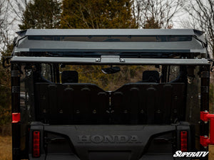 SuperATV rear flip windshield on a Honda Pioneer 1000-5, side view