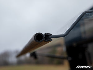 SuperATV rear flip windshield on a Honda Pioneer 1000-5, cab view
