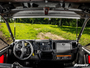SuperATV flip windshield on a Honda Pioneer 1000, profile view