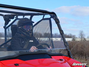 SuperATV full polycarbonate windshield on a Honda Pioneer 1000, cab view