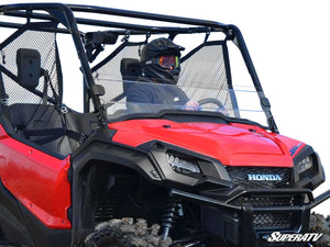 SuperATV half windshield on a Honda Pioneer 1000, front view