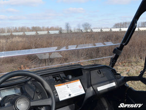 SuperATV half windshield on a Honda Pioneer 1000, angle view