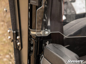 SuperATV rear windshield on a Honda Pioneer 1000, detail view