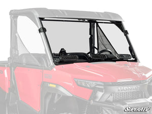 SuperATV vented full windshield on a Honda Pioneer 1000, front view