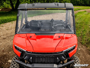 SuperATV vented full windshield on a Honda Pioneer 1000, side view