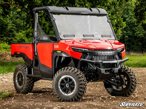 SuperATV vented full windshield on a Honda Pioneer 1000, cab view