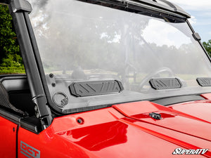 SuperATV vented full windshield on a Honda Pioneer 1000, detail view