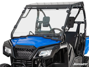 SuperATV full windshield on a Honda Pioneer 520, front view