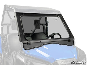 SuperATV glass windshield on a Honda Pioneer 500, front view
