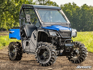 SuperATV glass windshield on a Honda Pioneer 500, side view