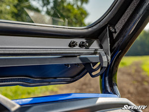 SuperATV glass windshield on a Honda Pioneer 500, mounted view