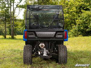 SuperATV rear windshield on a Honda Pioneer 520, angle view