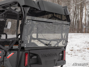 SuperATV rear windshield on a Honda Pioneer 700-4, side view