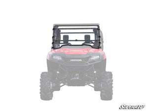 SuperATV flip down windshield on a Honda Pioneer 700, front view