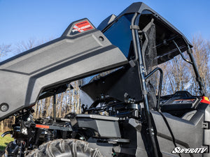 SuperATV rear windshield on a Honda Pioneer 700, alternate angle