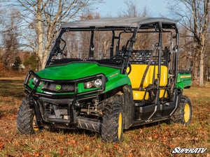 SuperATV flip windshield on a John Deere Gator XUV 590, side view