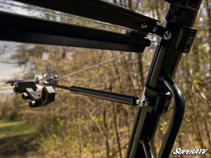 SuperATV flip windshield on a John Deere Gator XUV 835, alternate angle
